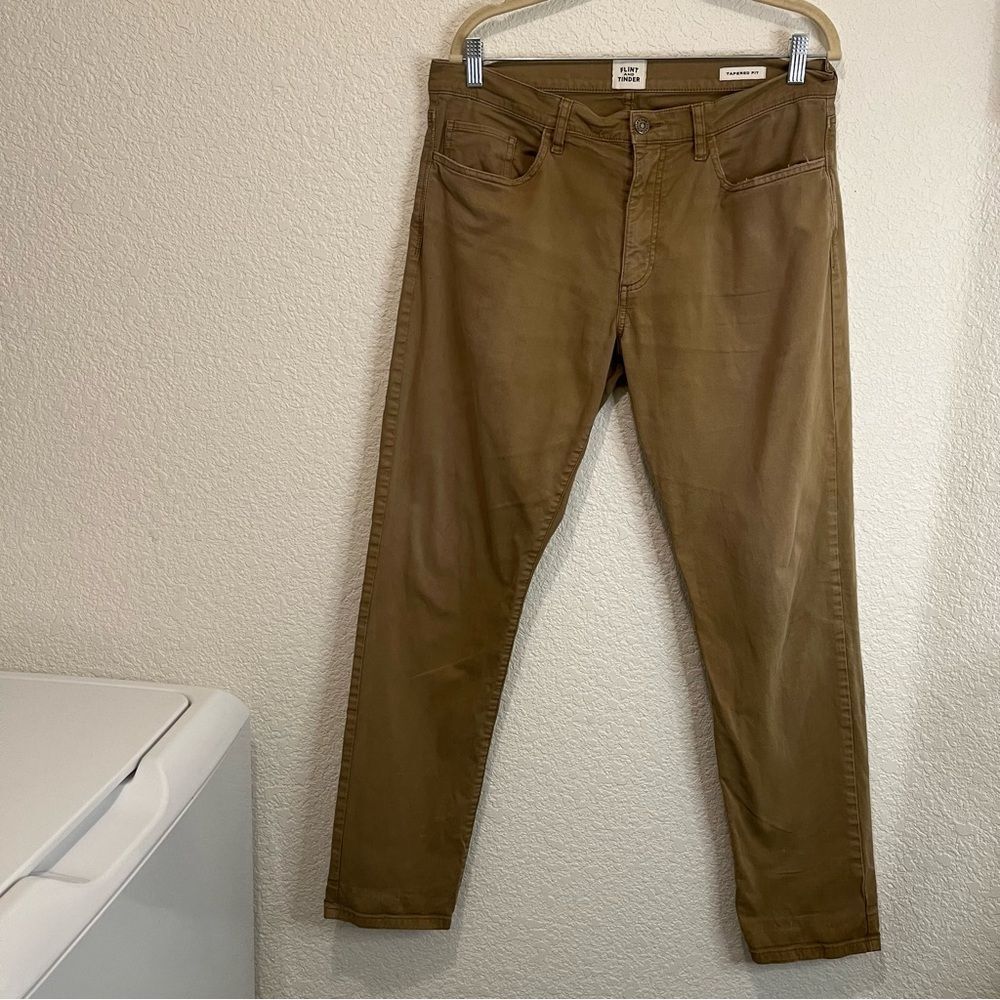 Flint and Tinder Pants Mens 32x32 Tapered Fit Tan - Picture 7 of 15